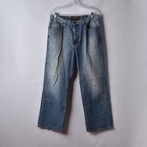 Lucky Brand Jeans Men 34x29 Blue 181 Relaxed Straight Medium Wash (tag 34x30)
